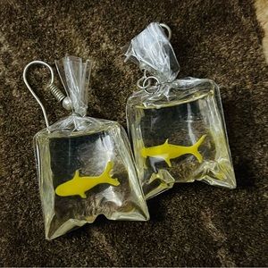 $1!!!** Fish in a bag earrings